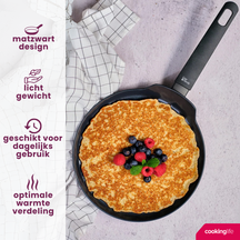 Cookinglife Pannenkoekenpan Black Cera Zwart - ø 24 cm - keramische anti-aanbaklaag - geschikt voor alle warmtebronnen