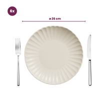 Cookinglife Serviesset Cardida Off White 18-delig / 6 personen - 6 dinerborden, 6 ontbijtborden en 6 kommen