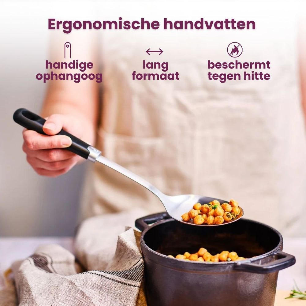 Cosy & Trendy Opscheplepel - Delish - RVS Zwart