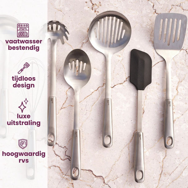 Cosy & Trendy Bakspaan met openingen - Delish Plus - RVS