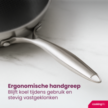Cookinglife Wokpan HexaCook ø 28 cm - NON STICK - keramische anti-aanbaklaag - geschikt voor alle warmtebronnen