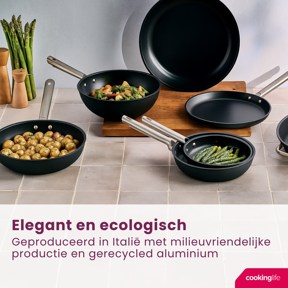 Cookinglife Koekenpan ProForge ø 28 cm - keramische anti-aanbaklaag - geschikt voor alle warmtebronnen