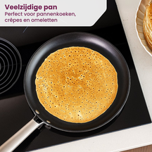 Cookinglife Pannenkoekenpan ProForge - ø 28 cm - keramische anti-aanbaklaag - geschikt voor alle warmtebronnen