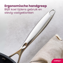 Cookinglife Wokpan Revolt ø 28 cm - keramische anti-aanbaklaag - geschikt voor alle warmtebronnen