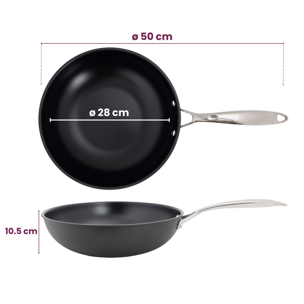 Cookinglife Wokpan Revolt ø 28 cm - keramische anti-aanbaklaag - geschikt voor alle warmtebronnen