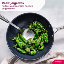Cookinglife Wokpan Revolt ø 28 cm - keramische anti-aanbaklaag - geschikt voor alle warmtebronnen
