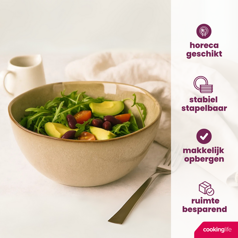 Cookinglife Soepkommen / Kommen Sabi Beige  ø 15 cm - 6 Stuks