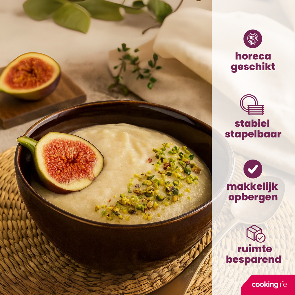 Cookinglife Soepkommen / Kommen Sabi Bruin ø 15 cm - 6 Stuks