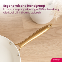 Cookinglife Koekenpannenset Style Groen - ø 24 & 28 cm - keramische anti-aanbaklaag - geschikt voor alle warmtebronnen