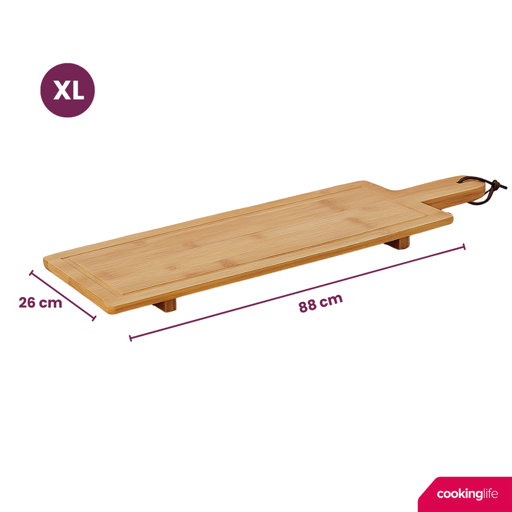 Cookinglife Serveerplank XL - Bamboe - 88 x 26 cm