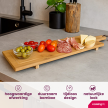 Cookinglife Serveerplank XL - Bamboe - 88 x 26 cm