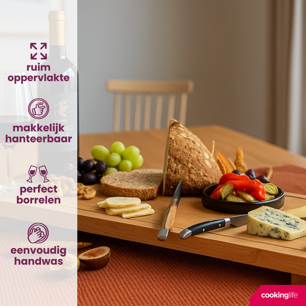 Cookinglife Serveerplank XXL - Bamboe - 100 x 26 cm