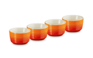 Le Creuset Ramekins - Oranjerood - ø 8 cm / 100 ml - 4 stuks