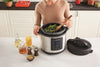 Crockpot Express Slowcooker + Snelkookpan - uitneembare binnenpan - 5.6 liter - CR089 Met Stoommand & Tang)