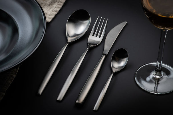 Mepra Bestekset Stiria Oro Zwart- Gematteerd  - RVS - 24-delig