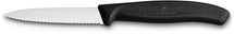 Victorinox Couteau d'Office Swiss Classic - Noir - Pointu/Denté - 8 cm