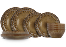 Cosy & Trendy Serviesset Araki Hazel 12-Delig / 4 Personen - 4 dinerborden, 4 ontbijtborden en 4 kommen