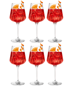 Campari Spritz Glazen 450 ml - Officieel Glas - 6 stuks