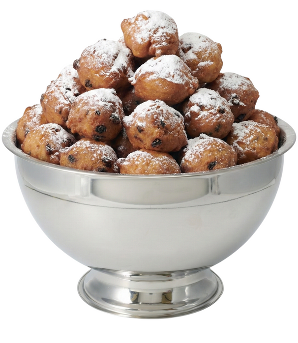 Cookinglife Champagne Emmer - Champagneschaal - Oliebollenschaal XL - Brushed RVS ø 30 cm