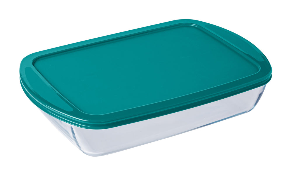 Plat à four Pyrex avec couvercle - Cook &amp; Store - 28 x 20 x 5 cm / 1,6 litres