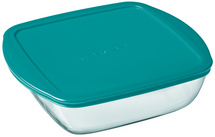 Plat à four Pyrex avec couvercle - Cook & Store - 25 x 22 x 7 cm / 2,2 litres