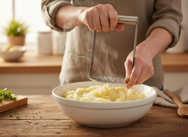 Cookinglife Aardappelstamper RVS Handgreep 15.5 cm