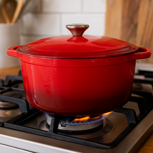 Cookinglife Braadpan Cast Iron Gietijzer Rood - ø 24 cm / 3.5 Liter