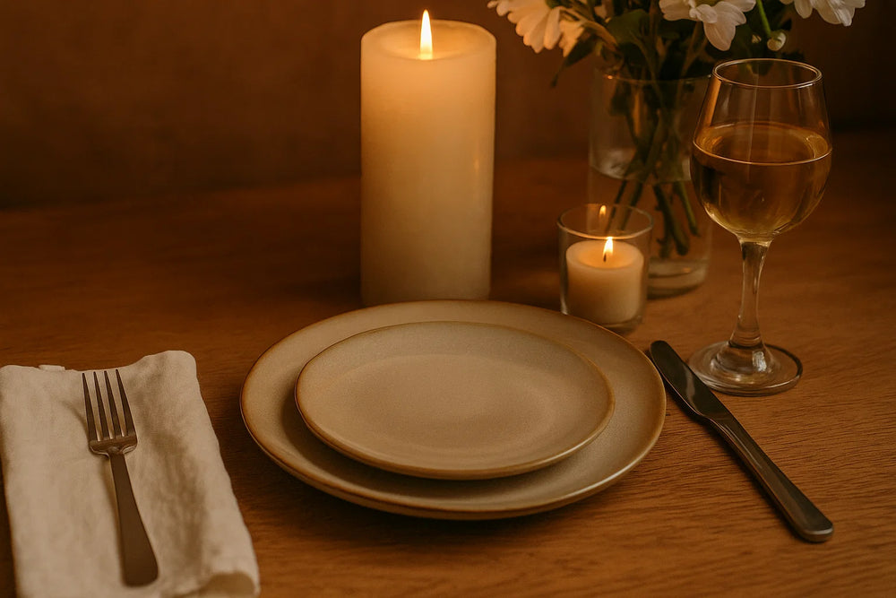 Cookinglife Dinerborden Sabi Beige ø 26 cm - 6 Stuks