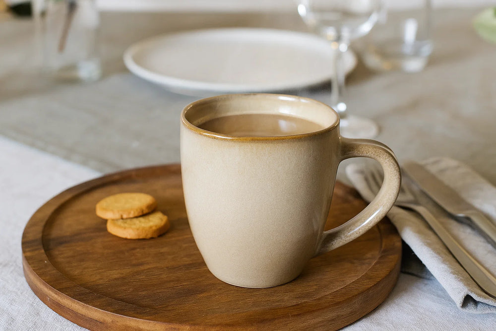 Cookinglife Serviesset Sabi Beige 18-delig / 6 personen - 6 dinerborden, 6 ontbijtborden en 6 kommen