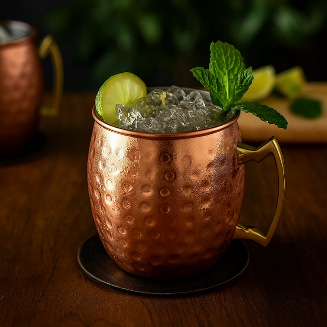 Cookinglife Moscow Mule - Cocktailbekers - Koper - 500 ml - 6 Stuks