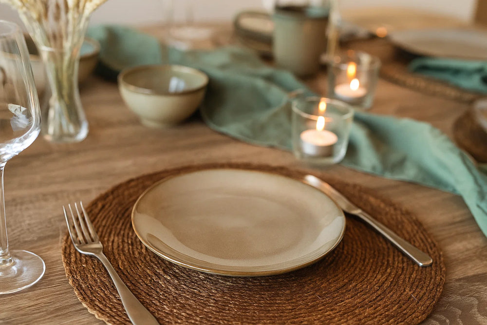 Cookinglife Ontbijtborden / Dessertborden Sabi Beige ø 21 cm - 6 Stuks