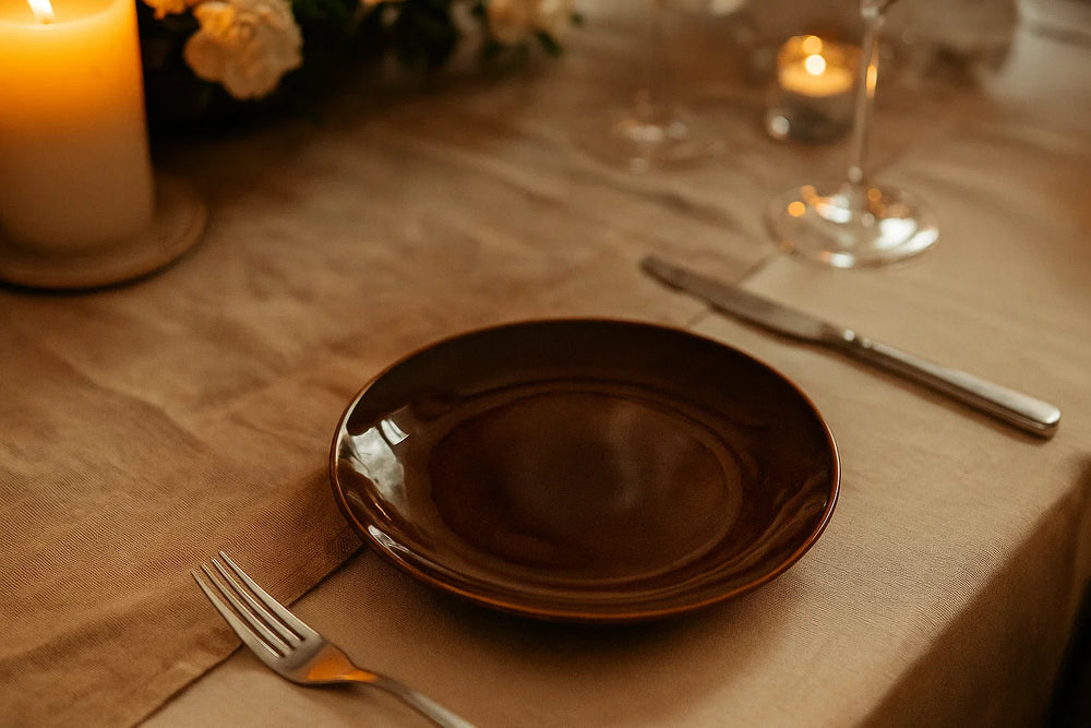 Cookinglife Ontbijtborden / Dessertborden Sabi Bruin ø 21 cm - 6 Stuks