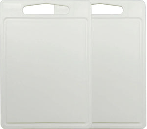 Cookinglife Snijplankenset met sapgeul 35 x 25 x 0.85 cm - Wit - 2 stuks