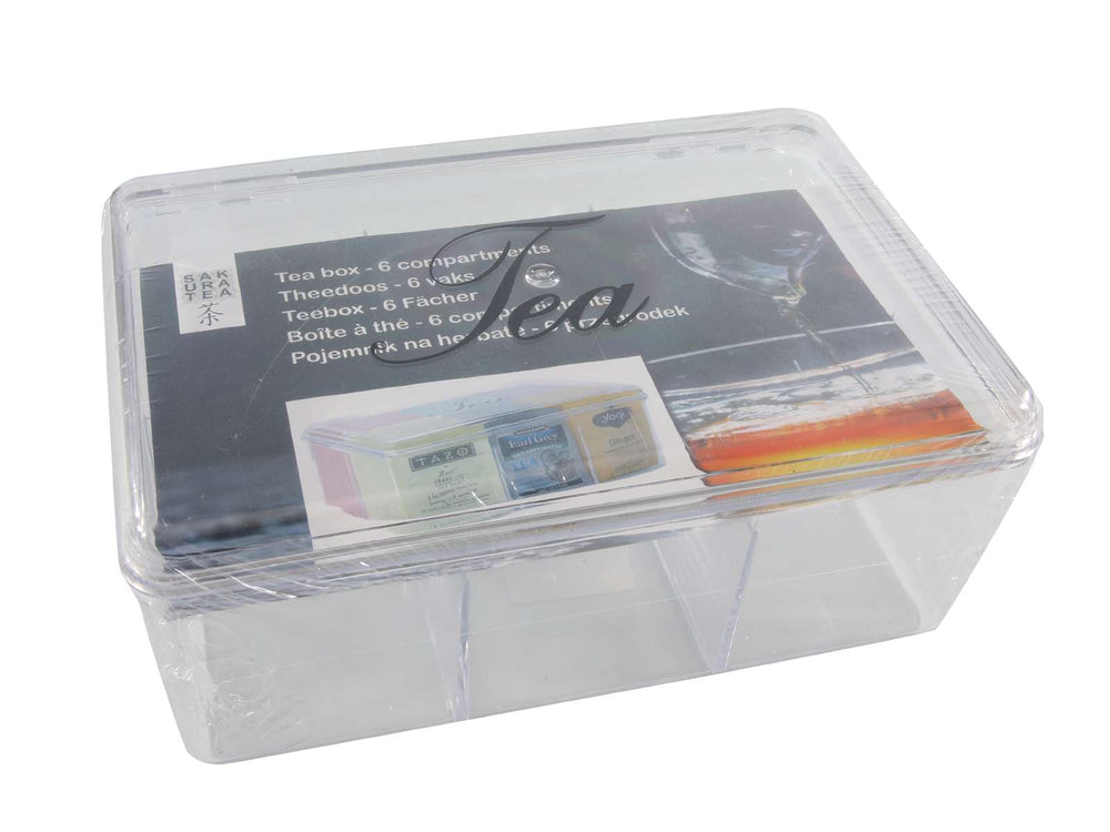 Cookinglife Theedoos - Theekist - Sakura Tea - 6 vakken - 21 x 15 x 9 cm