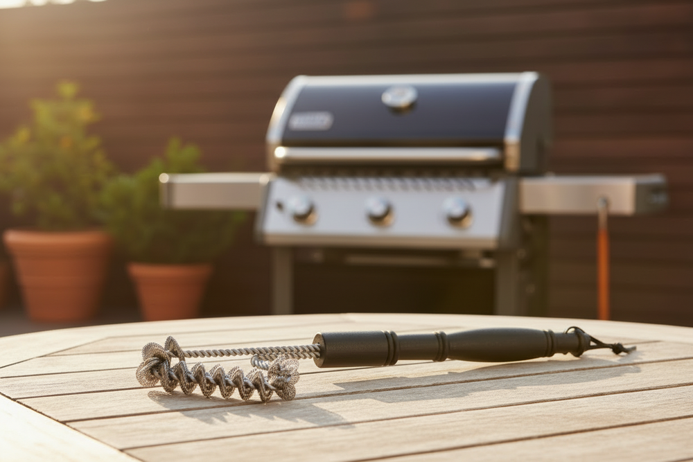 BBQ Reinigingsborstel RVS 40 cm - Schoonmaakborstel met Zwart Handvat - Cookinglife