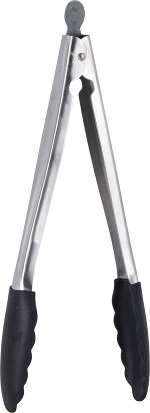 Cookinglife BBQ Tang Fire & Flavour RVS 32 cm - BBQ Tool met Zwarte Handgreep