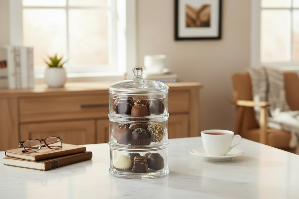 Cookinglife Bonbonnière Glas Ø 12.5 cm - Bewaren en Presenteren van Bonbons