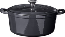 Cookinglife Braadpan met deksel - Heritage Cast - Gietijzer - Grijs - ø 28 cm / 5.1 Liter - geëmailleerde anti-aanbaklaag