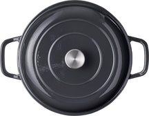 Cookinglife Braadpan met deksel - Heritage Cast - Gietijzer - Grijs - ø 30 cm / 2.6 Liter - geëmailleerde anti-aanbaklaag