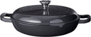 Cookinglife Braadpan met deksel - Heritage Cast - Gietijzer - Grijs - ø 30 cm / 2.6 Liter - geëmailleerde anti-aanbaklaag