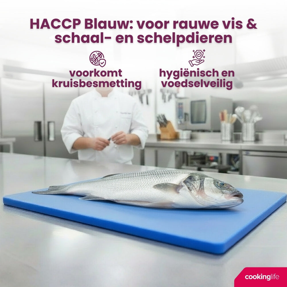Cookinglife Snijplank HACCP Blauw 40 x 30 cm - voor vis