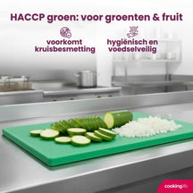Cookinglife Snijplank HACCP Groen 40 x 30 cm - voor groenten & fruit