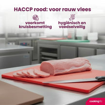 Cookinglife Snijplank HACCP Rood 40 x 30 cm - voor vlees