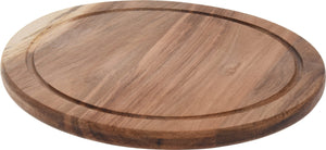 Cookinglife Snijplank Hout Acacia Pure Wood Ø 30 cm - Ronde Snijplank met Sapgeul