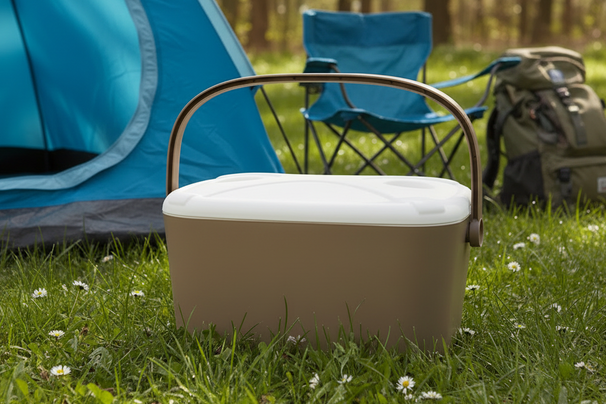 Cookinglife Koelbox Kunststof 20 Liter - Beige Koelbox voor Picknicks en Camping