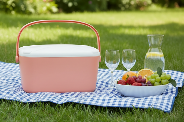 Cookinglife Koelbox Kunststof 20 Liter - Draagbare Roze Koelbox voor Picknicks