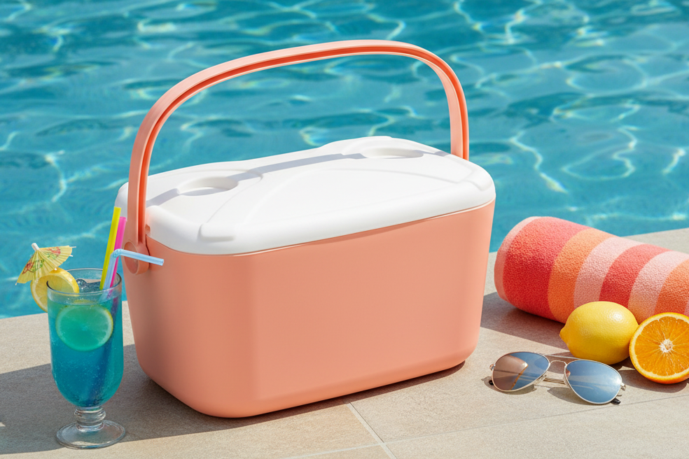 Cookinglife Koelbox Kunststof 20 Liter - Draagbare Roze Koelbox voor Picknicks