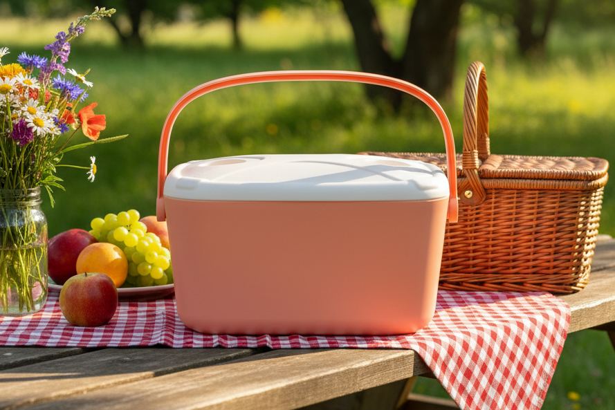 Cookinglife Koelbox Kunststof 20 Liter - Draagbare Roze Koelbox voor Picknicks