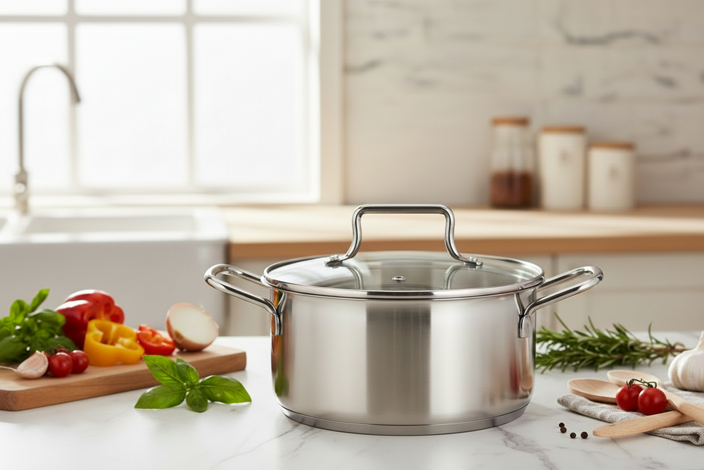 Kookpan RVS Ø 18 cm - 1.9 liter Geschikt voor alle warmtebronnen - Cookinglife