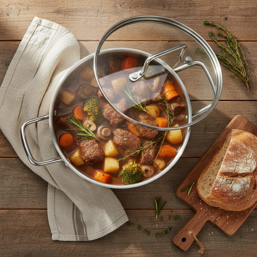 Kookpan RVS Ø 18 cm - 1.9 liter Geschikt voor alle warmtebronnen - Cookinglife